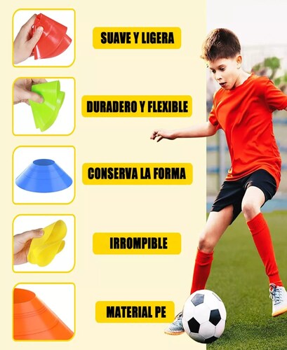Kit Entrenamiento Futbol 20 Conos +20 Platos +1escalera 8m