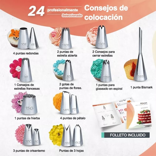 Kit De Picos/boquillas Para Decorar Pasteles, 702 Piezas.