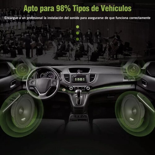 Set De Medios 6.5 Pulgada Bocinas Componente Para Auto/carro.
