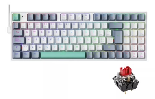 Teclado Mecánico K500 Gamer Alambrico Español Hot Swap Rgb.
