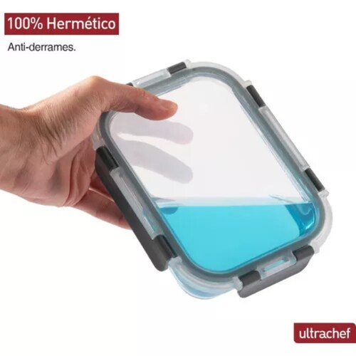 Contenedores De Vidrio Herméticos Ultrachef Juego 12 Recipientes (24 Piezas).