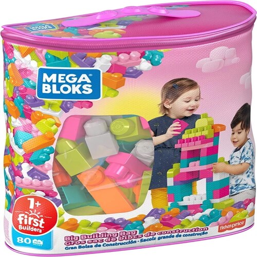 Fisher Price Mega Bloks Bolsa Grande Construcción 80 Bloques Cantidad De Piezas 80.
