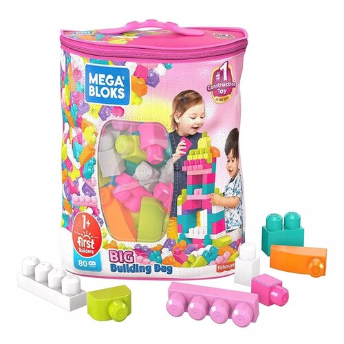 Fisher Price Mega Bloks Bolsa Grande Construcción 80 Bloques Cantidad De Piezas 80.