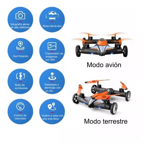 4k Wifi Mini Drone Con Cámara A Control Remoto Gps,2 Batería Naranja