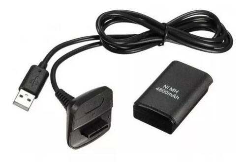 Kit Bateria Cargador Cable Carga Y Juega 4800mha Xbox 360.