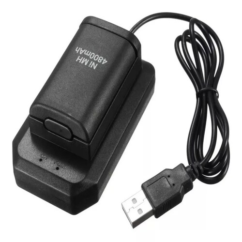 Kit Bateria Cargador Cable Carga Y Juega 4800mha Xbox 360.