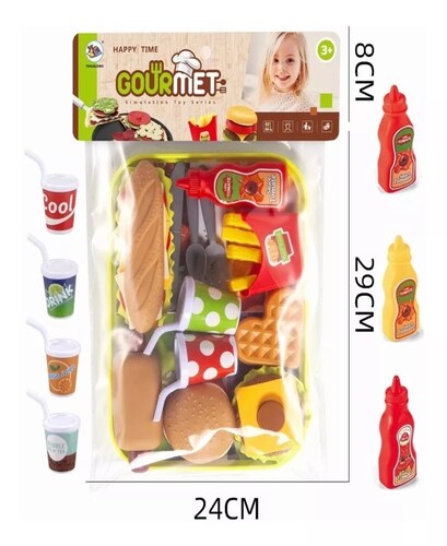 Set Hamburguesa Comida Juguetes Accesorios Cocina Alimentos