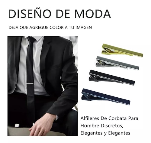 Juego Pisa Corbatas Diseño Elegante Clip Boda Trabajo 4 Pzas.