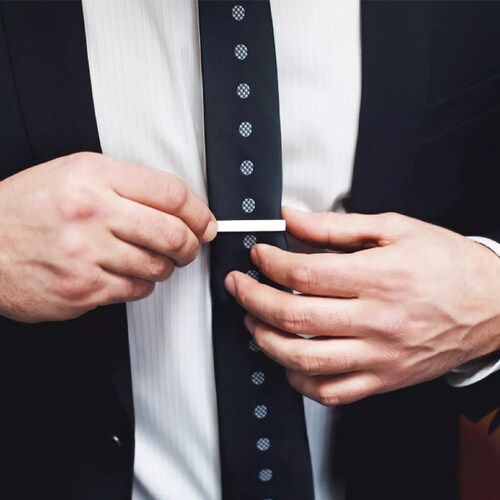 Juego Pisa Corbatas Diseño Elegante Clip Boda Trabajo 4 Pzas.