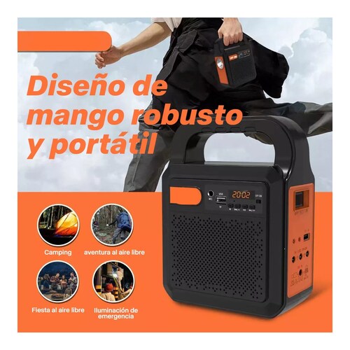 Lámpara Solar Iluminación Radio Fm Bluetooth Banco Energía