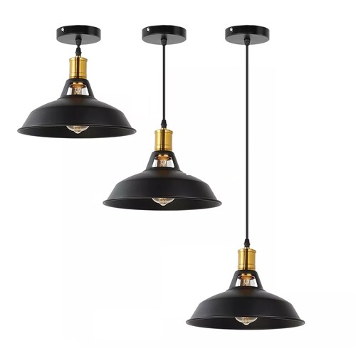 Set Lamparas De Techo Colgantes Vintage 3piezas Luz Colgante Led