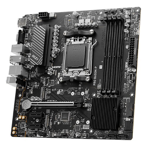 Tarjeta Madre MSI PRO B650M-P AM5 4x DDR5 2x M.2 PCIe 4.0 USB-C Micro ATX 