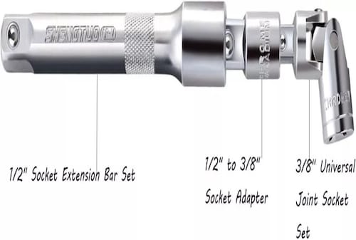 15pzs Llave De Herramientas Mecánicas 8 Barras De Extensión.