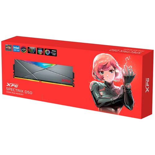 Memoria RAM DDR4 32GB 3600MHz XPG SPECTRIX D50 RGB 1x32GB Gris AX4U360032G18I-ST50 