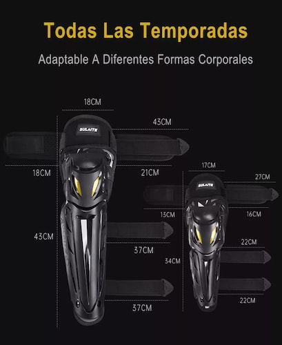 4pz Rodilleras Coderas Motociclista Protección Sulaite.