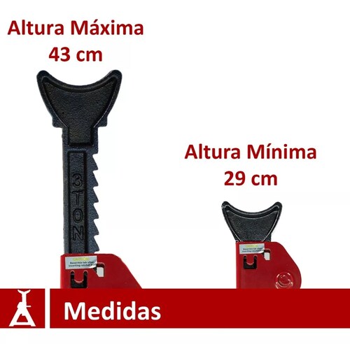 Torre Auto 2 Piezas 3 Toneladas Doble Seguro Altura 31-42cm.