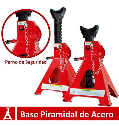 Torre Auto 2 Piezas 3 Toneladas Doble Seguro Altura 31-42cm.
