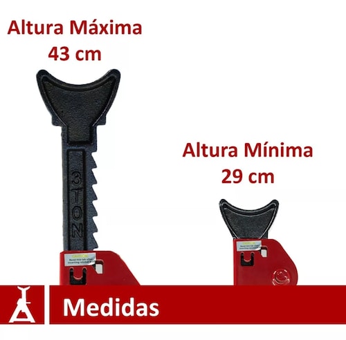 Torre Auto 2 Piezas 3 Toneladas Doble Seguro Altura 31-42cm.