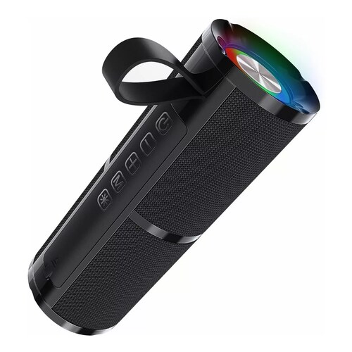 Bocina Bluetooth Portátil HD AUX/Micro SD/TF/USB, Negro