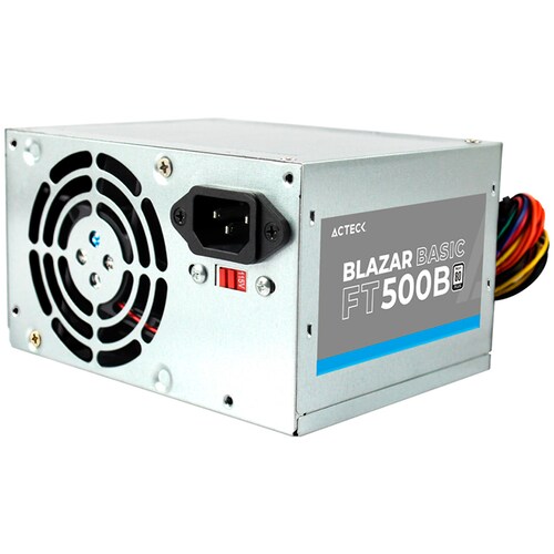 Fuente de Poder PC 500W ACTECK BLAZAR BASIC FT500B ATX Plata AC-938150 