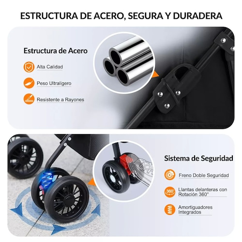 carriola para perro de 10 kg, 3 colores a elegir.
