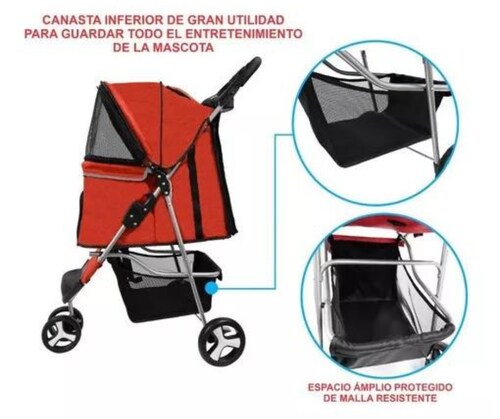 carriola para perro de 10 kg, 3 colores a elegir.