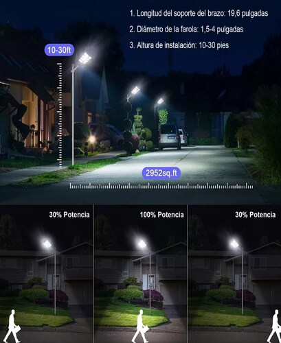 640 Led Lámpara Solar Suburbana Alumbrado Publico 800w.
