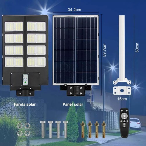 640 Led Lámpara Solar Suburbana Alumbrado Publico 800w.