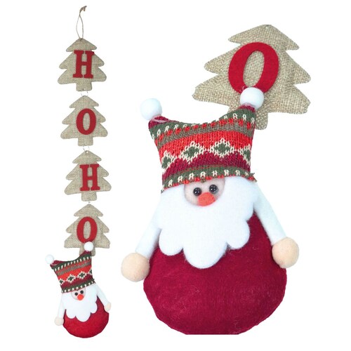 Adornos Navideño Para Puerta O Ventana Colgante Navidad 2 Pz 