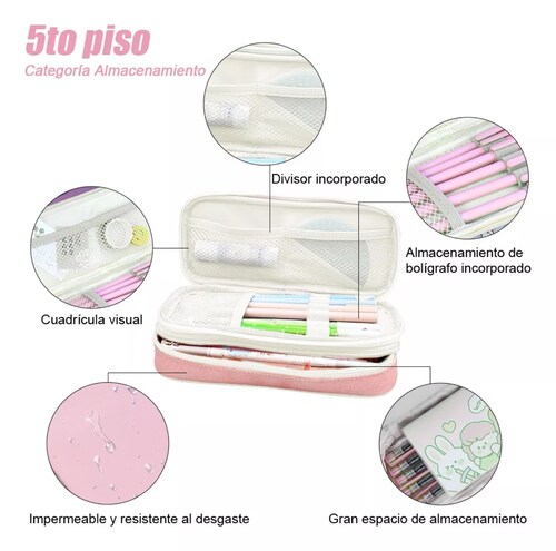 Estucheraz Escolares Lapicera Doble Capa De Gran Capacidad.