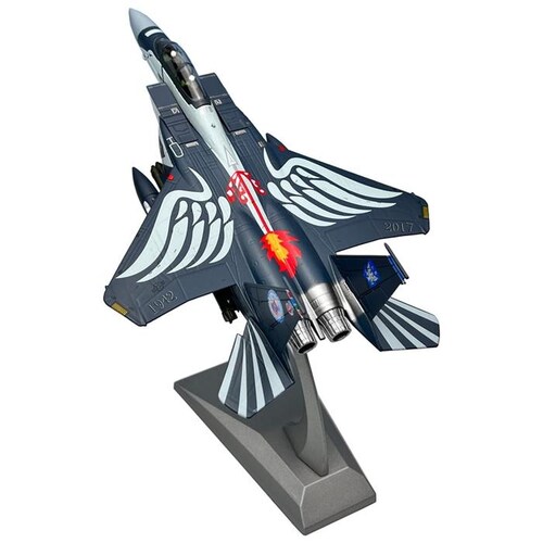 Caza Moderno McDonnell Douglas F-15 MXFSG-001-24 F-15E Strike Eagle 1100 19,5x13,3x5,5cm MetalPlástico Base Plástico AzulBlanco, F-15E Strike Eagle