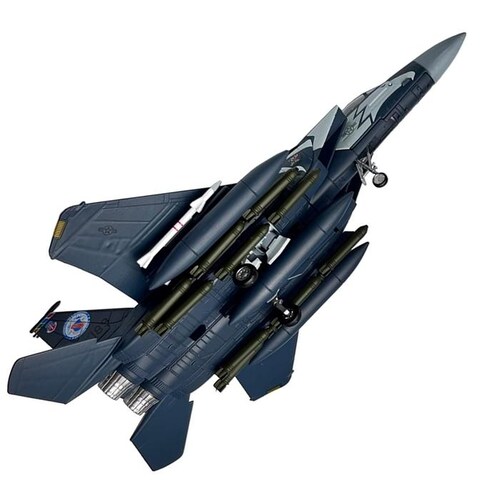 Caza Moderno McDonnell Douglas F-15 MXFSG-001-24 F-15E Strike Eagle 1100 19,5x13,3x5,5cm MetalPlástico Base Plástico AzulBlanco, F-15E Strike Eagle