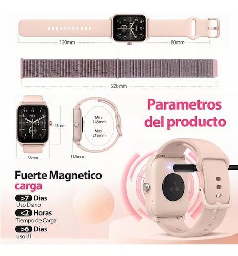 Smartwatch 1.8'' Reloj Inteligente Bluetooth Llamada Alexa.