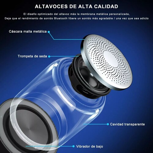 Mini Bocina Portátil Bluetooth Inalámbrico Sd De 1hora
