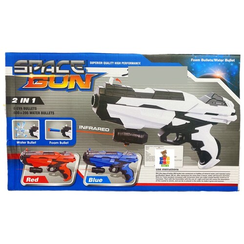 Pistola de Juguete Lanza Dardo y Hidrogel Con Laser Space Gun