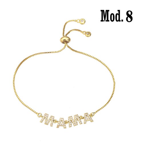 Pulsera Brazalete Regalo Mujer Mamá Joyería Circonia 10 Mayo