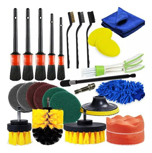 Cepillo Limpieza Coche Pinceles Detalle Coche Set 26 Piezas