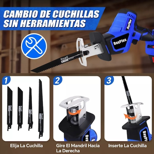 Sierra Eléctrica Recíproca Sable Inalámbrica Con 2 Baterías.