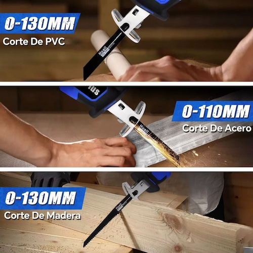 Sierra Eléctrica Recíproca Sable Inalámbrica Con 2 Baterías.