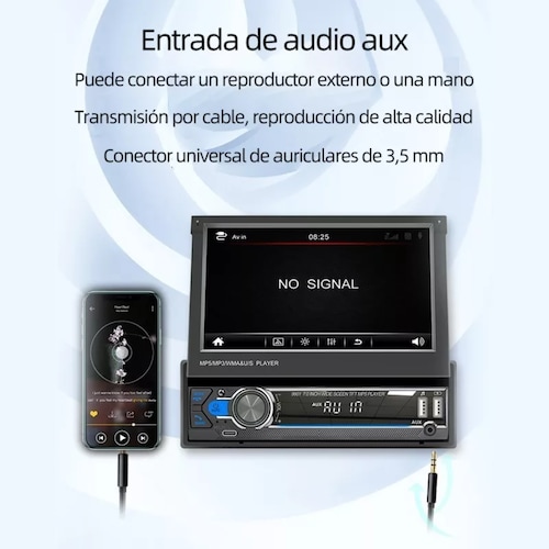 Auto Estéreo 4.1 Pantalla 1 Din Bluetooth Usb Sd Fm + Camara.