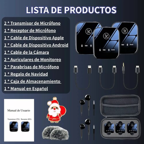 Micrófono Lavalier Solapa Inalámbrico Para Celular Pc Gamer