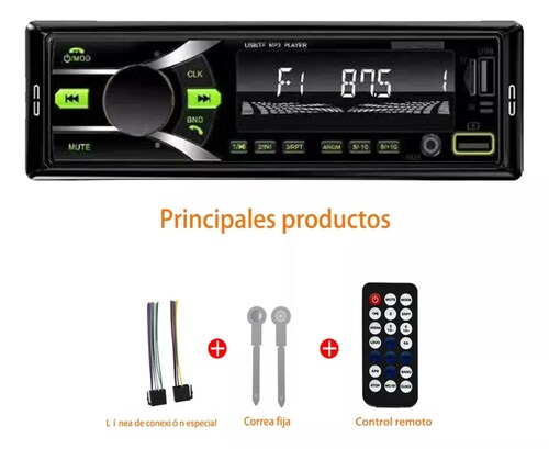 Car Mp3 Player Fm Coche Radio Wireless Audio Central Control.