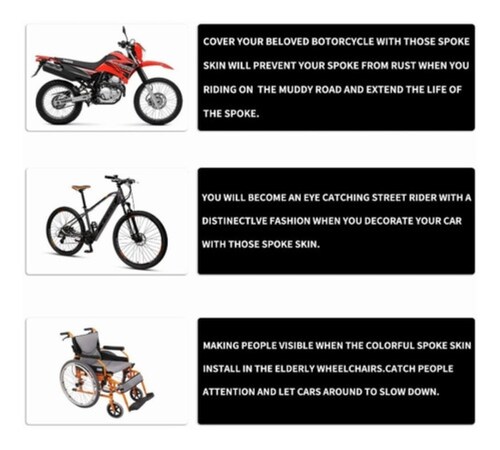 Popotes Para Rayos De Rines De Moto Bicicleta 72pz negro