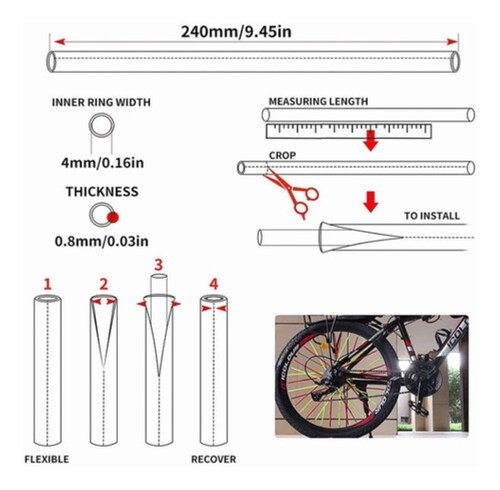 Popotes Para Rayos De Rines De Moto Bicicleta 72pz negro