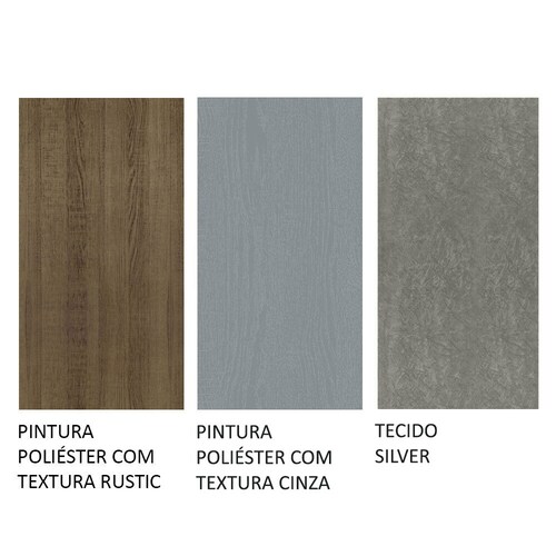Juego de Comedor Karina Madesa Mesa y 4 Sillas Marrón/Gris/Plata.