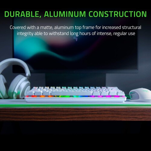Teclado Razer Huntsman Mini 60% inglés Blanco Reacondicionado Tipo A