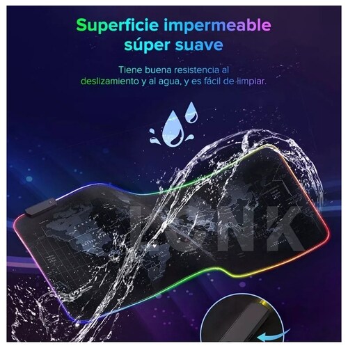 Alfombrilla De Ratón Gamer Rgb Luz Led Lonk Alfombrilla