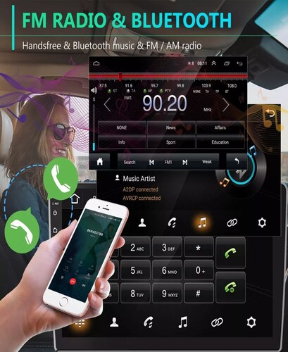 10 PuLG Auto Estereo Pantalla 2 Din Android 10 Gps + Camara.