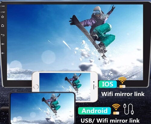 10 PuLG Auto Estereo Pantalla 2 Din Android 10 Gps + Camara.
