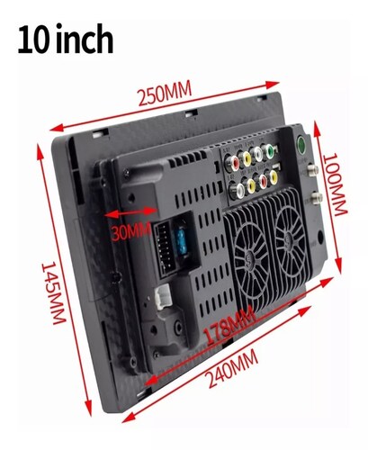 10 PuLG Auto Estereo Pantalla 2 Din Android 10 Gps + Camara.